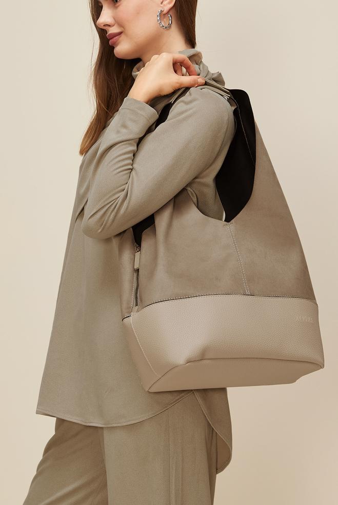 Hijab clothing MINK ALVINA SUEDE DETAILED BAG 1972 - ALVİNA