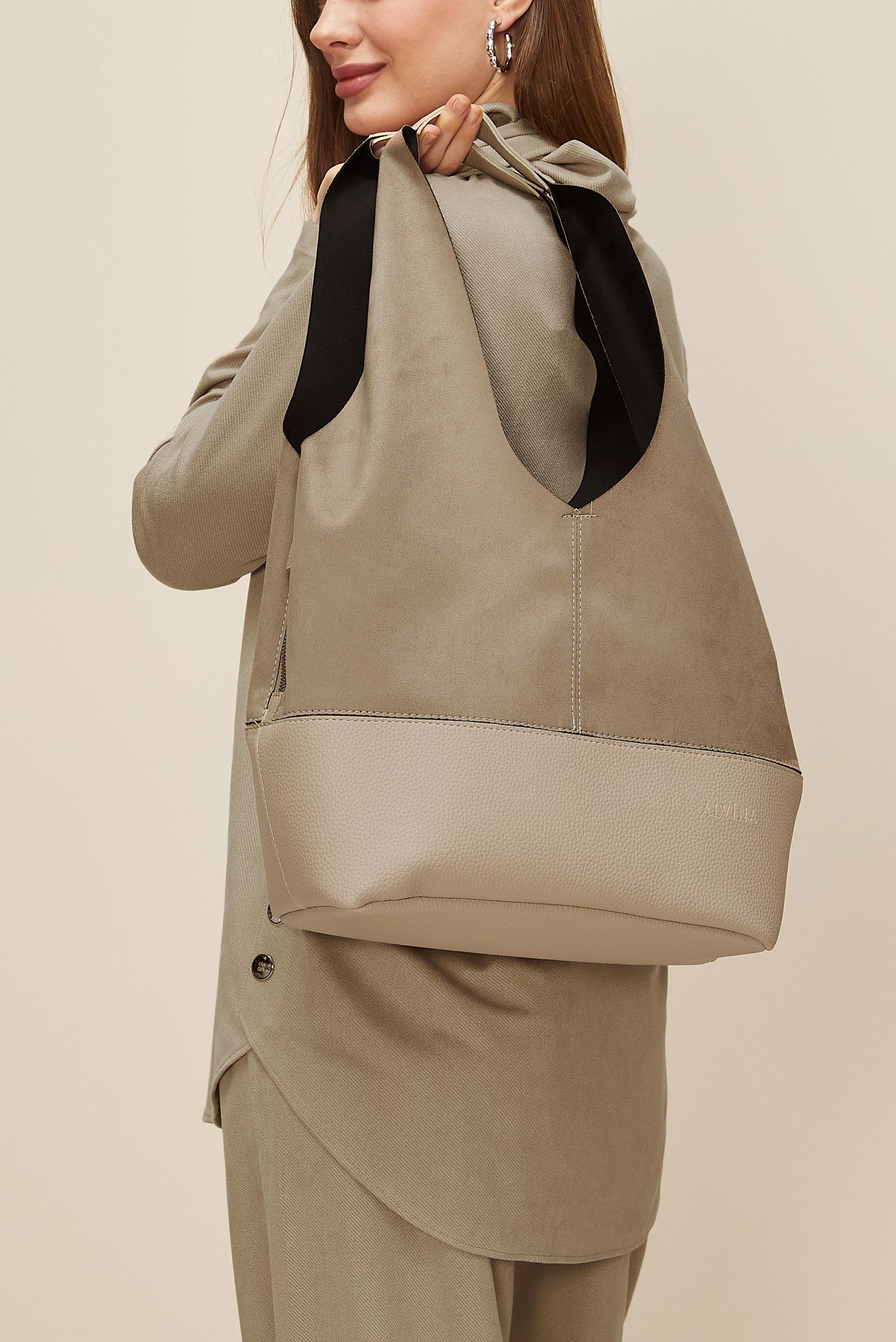 Hijab clothing MINK ALVINA SUEDE DETAILED BAG 1972