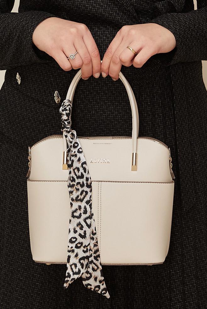 Vêtements hijab BLANC ALVINA SAC À MAIN AVEC FOULARD 2147 - ALVİNA