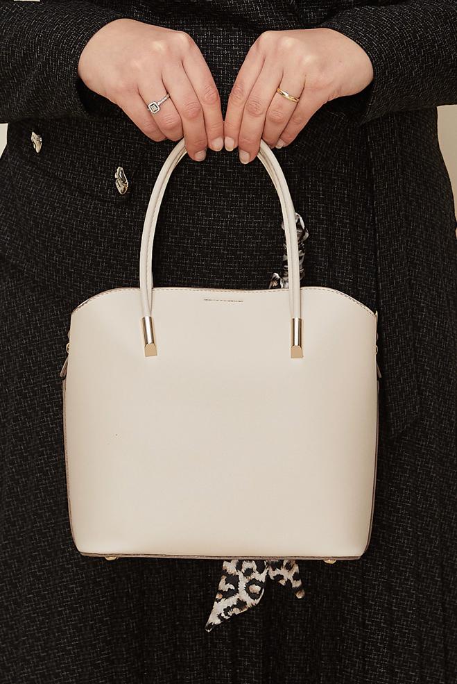 Vêtements hijab BLANC ALVINA SAC À MAIN AVEC FOULARD 2147 - ALVİNA