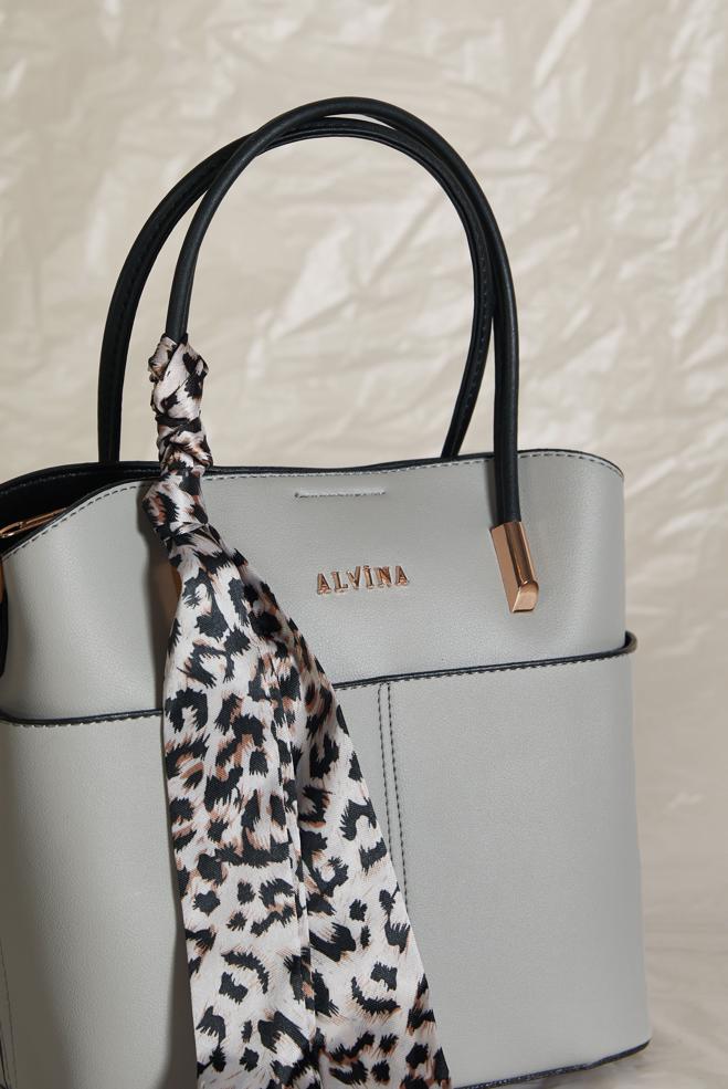 Tesettür giyim GRİ ALVİNA ÇANTA 2147 - ALVİNA