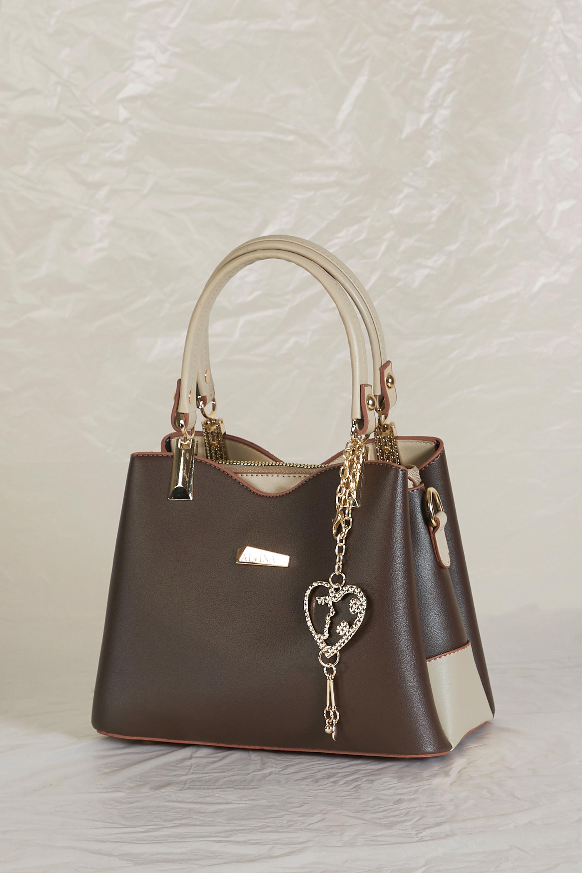 Tesettür giyim KAHVE ALVİNA AKSESUAR DETAYLI ÇANTA 2184