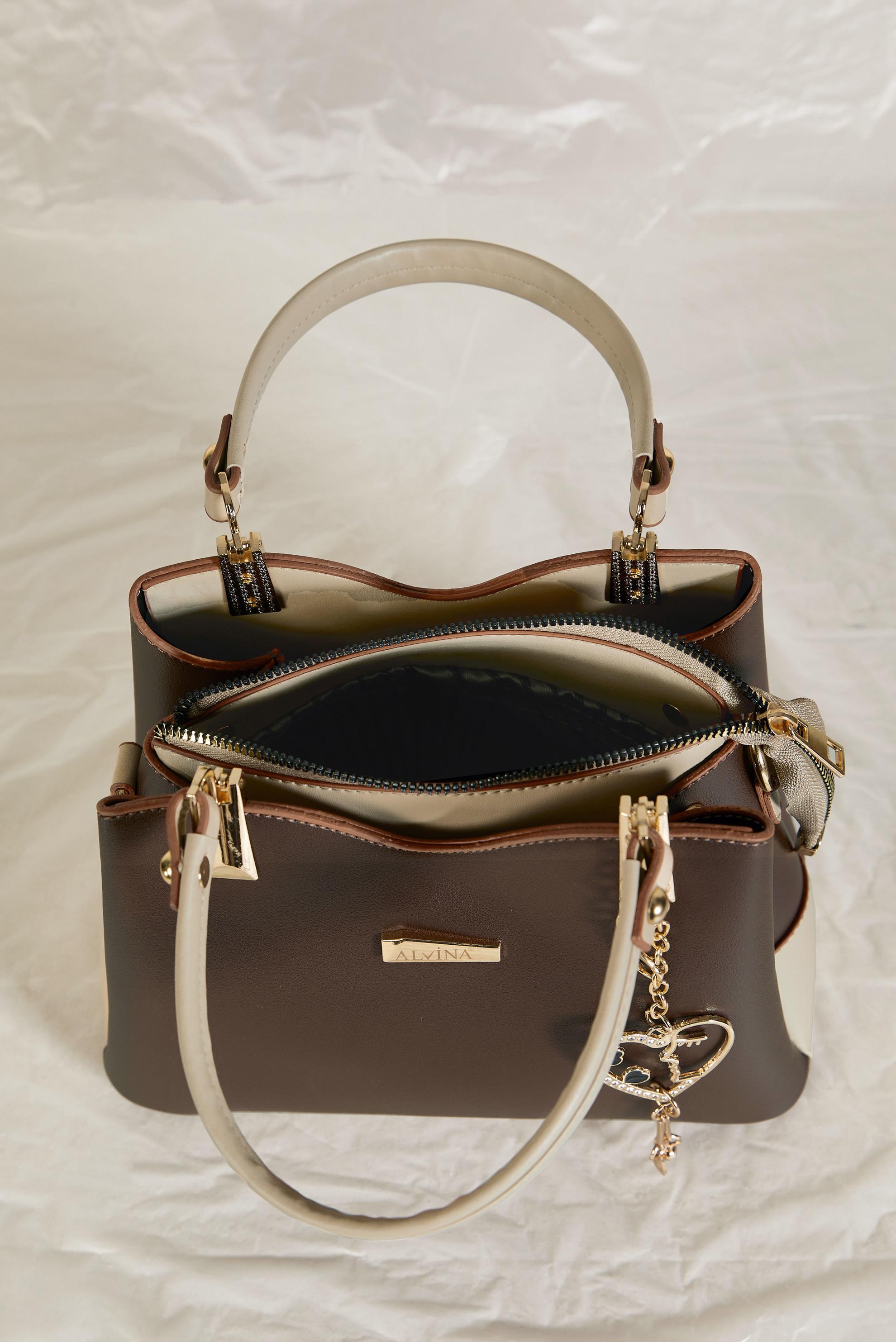 Tesettür giyim KAHVE ALVİNA AKSESUAR DETAYLI ÇANTA 2184