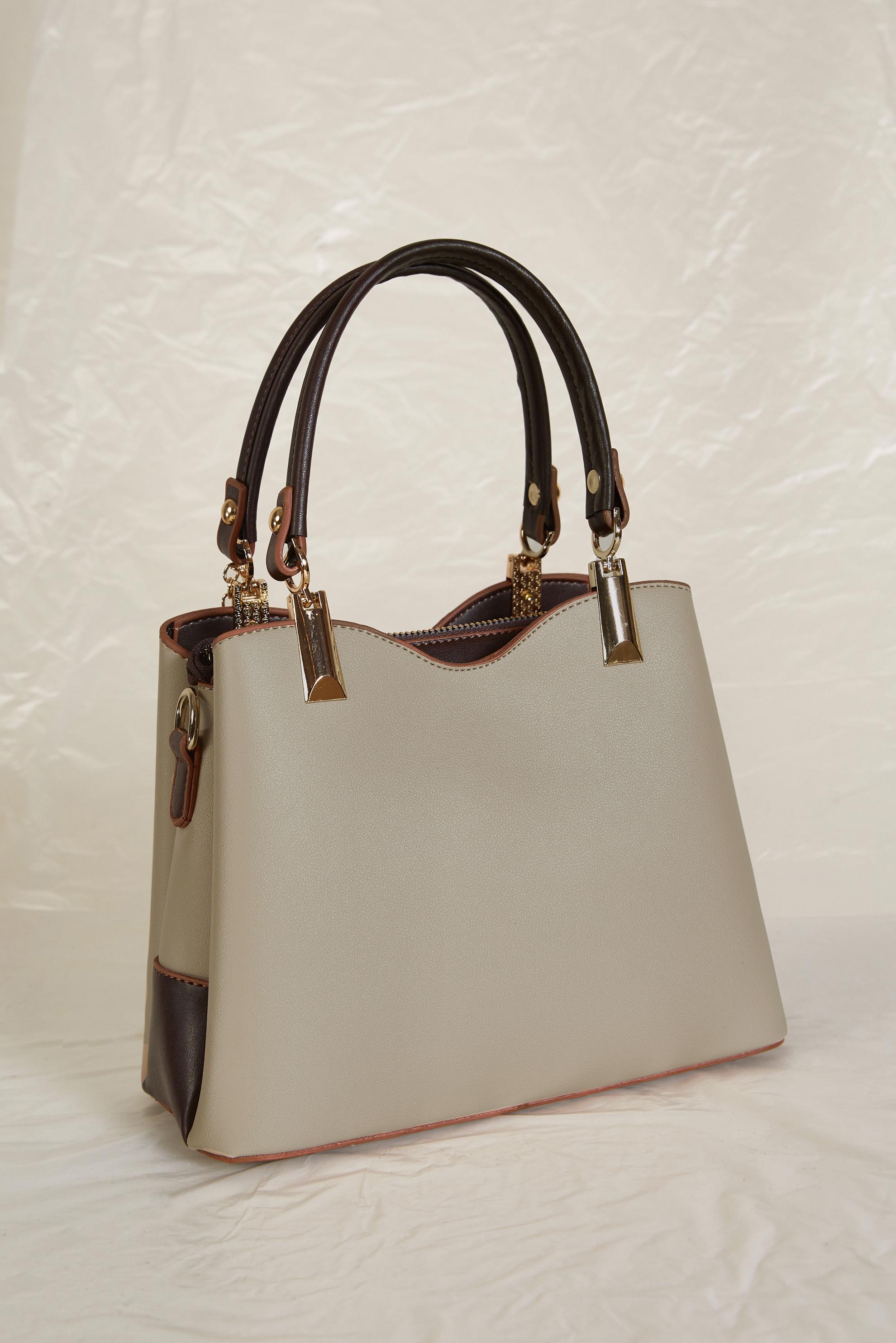 Tesettür giyim VİZON ALVİNA AKSESUAR DETAYLI ÇANTA 2184