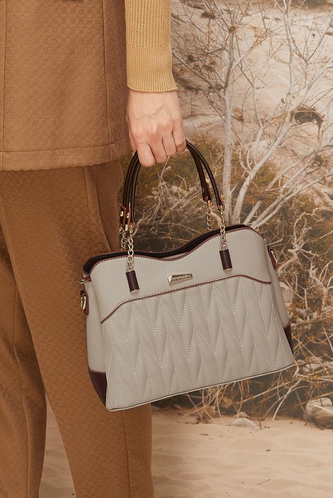 Tesettür giyim VİZON ALVİNA ZİNCİR ASKILI ÇANTA 2200 - ALVİNA