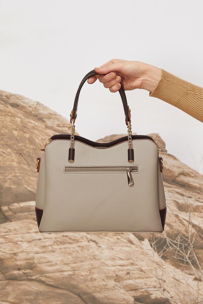 Tesettür giyim VİZON ALVİNA ZİNCİR ASKILI ÇANTA 2200 - ALVİNA