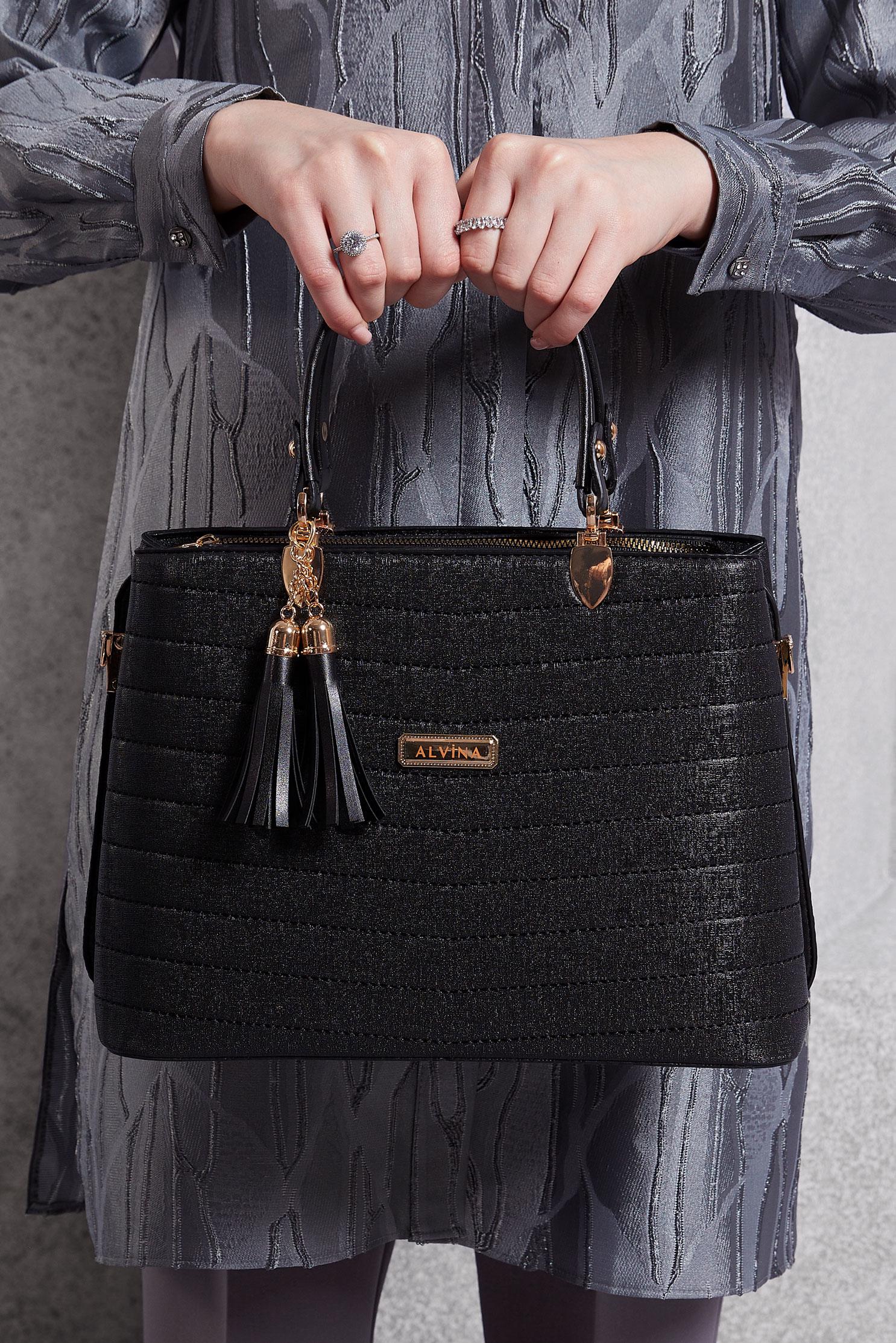 Tesettür giyim SİYAH ALVİNA ÇANTA 2205