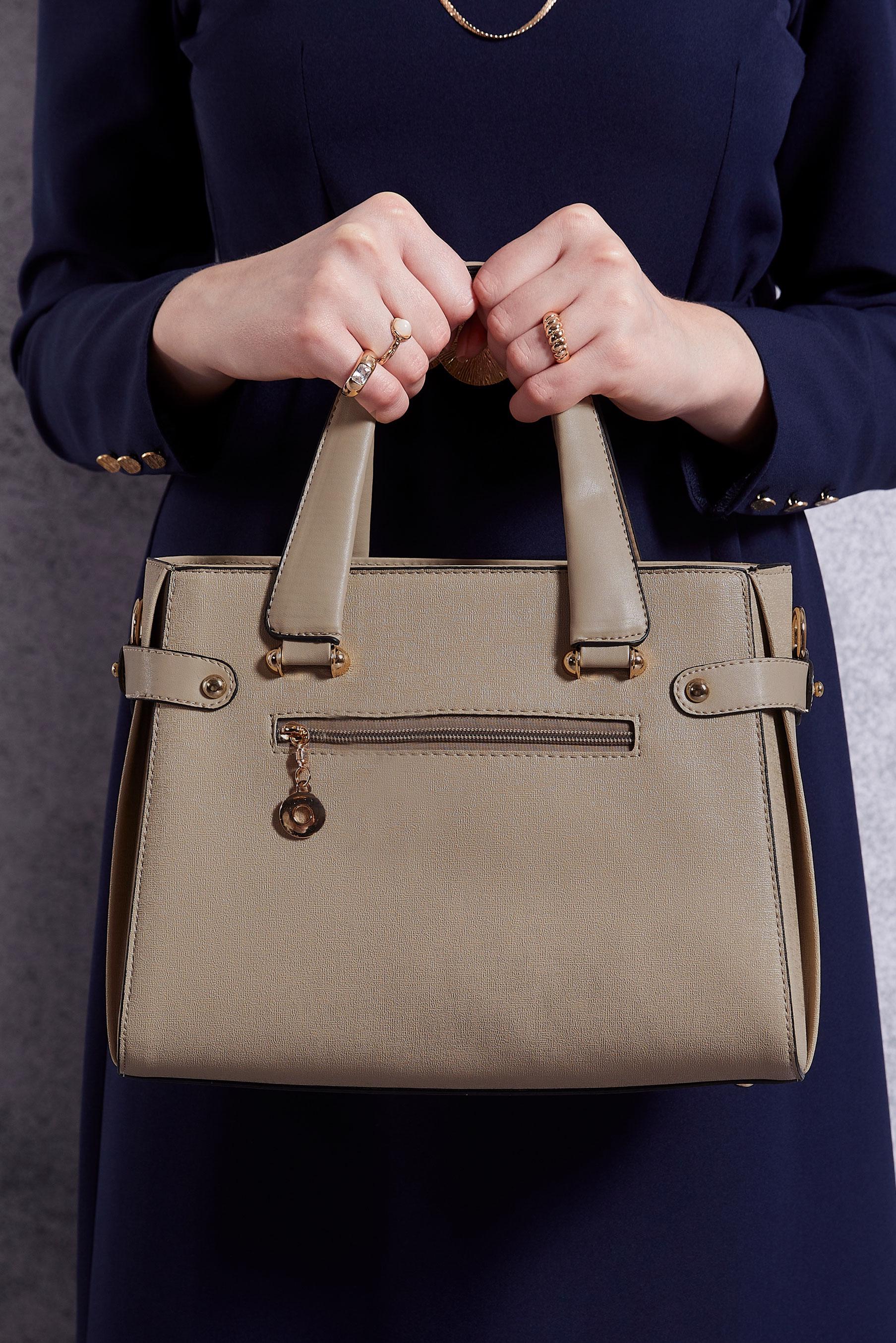 Tesettür giyim BEJ ALVİNA ÇANTA 2207