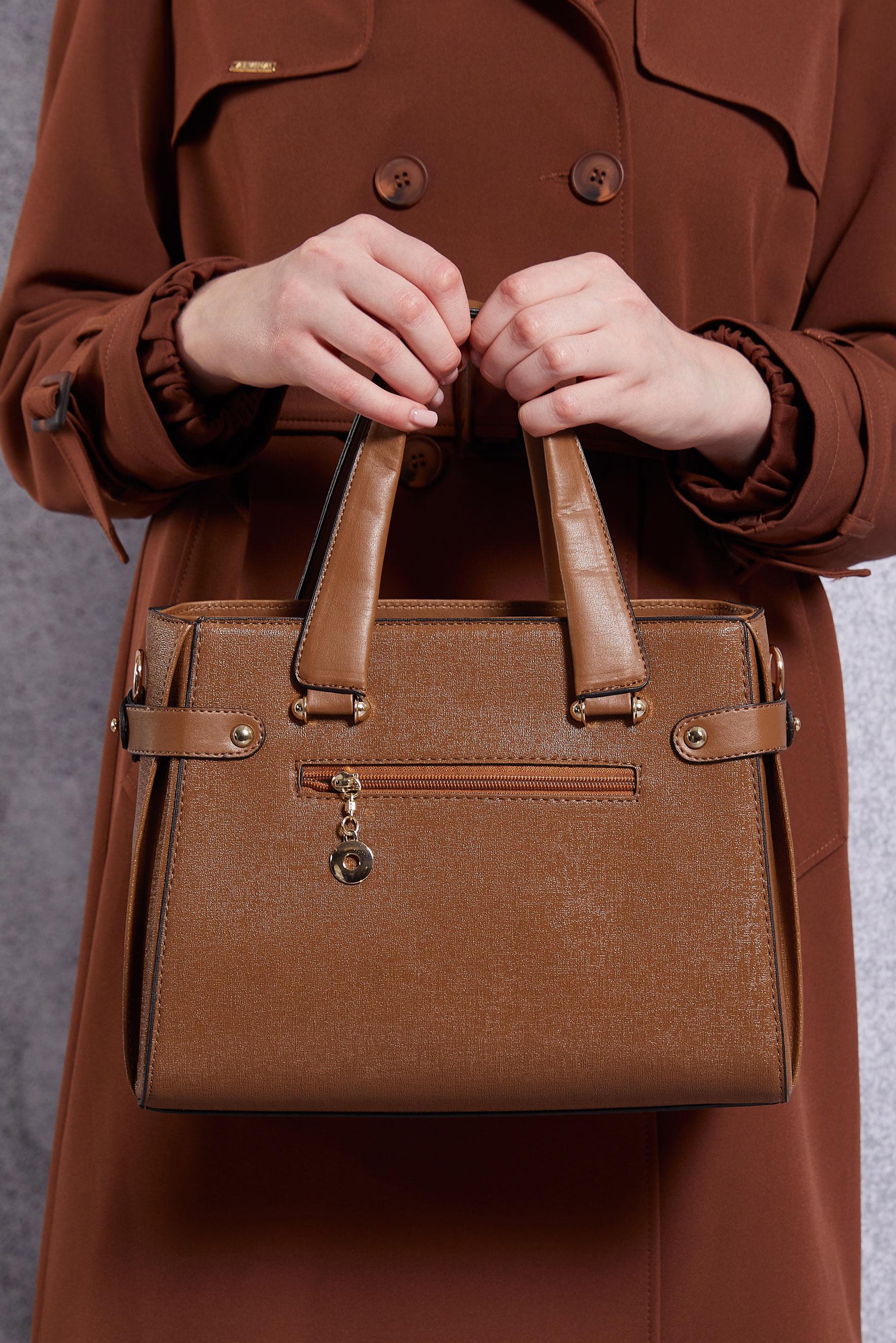 Tesettür giyim TABA ALVİNA ÇANTA 2207