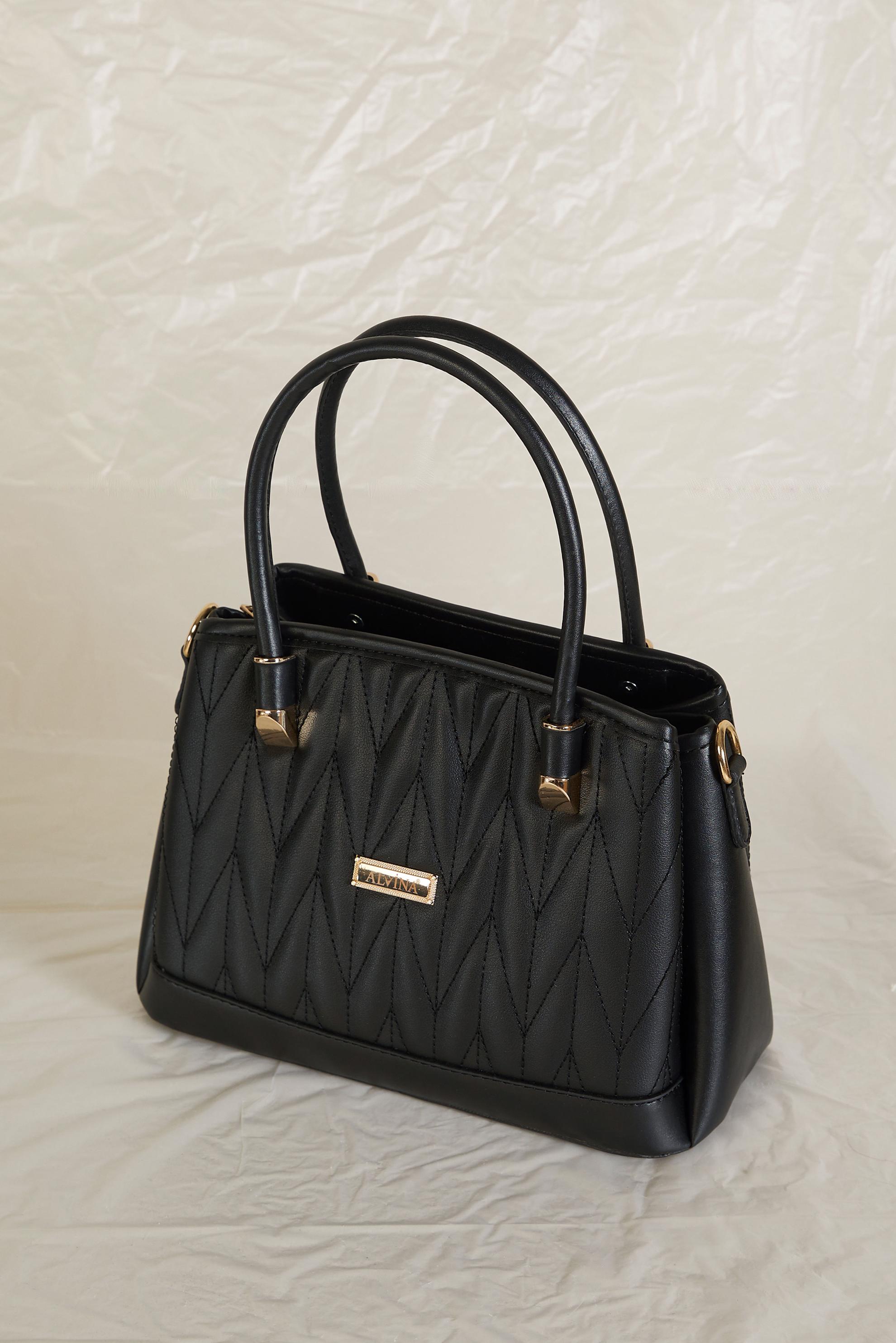 Tesettür giyim SİYAH ALVİNA DİKİŞ DETAYLI ÇANTA 2217