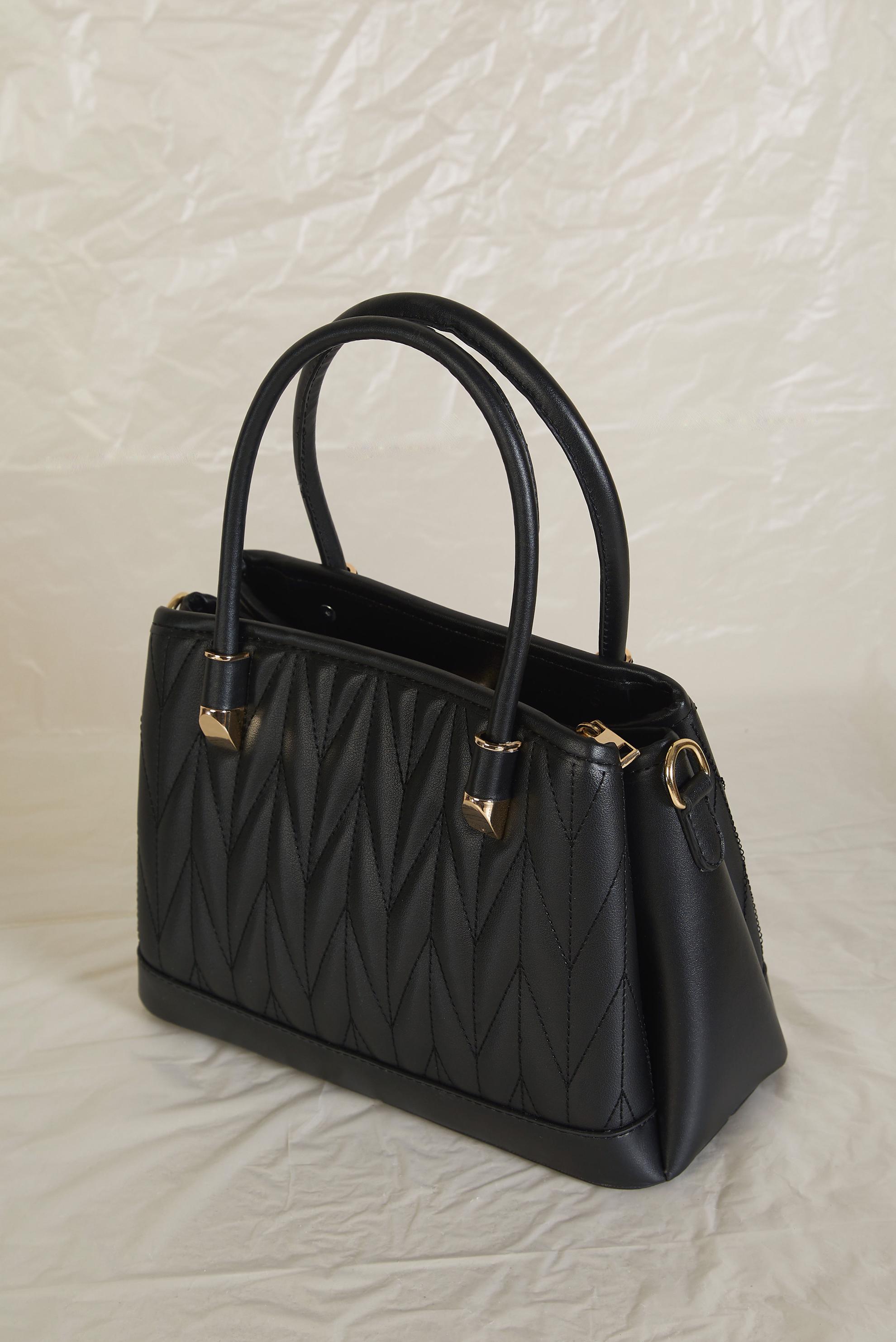 Tesettür giyim SİYAH ALVİNA DİKİŞ DETAYLI ÇANTA 2217