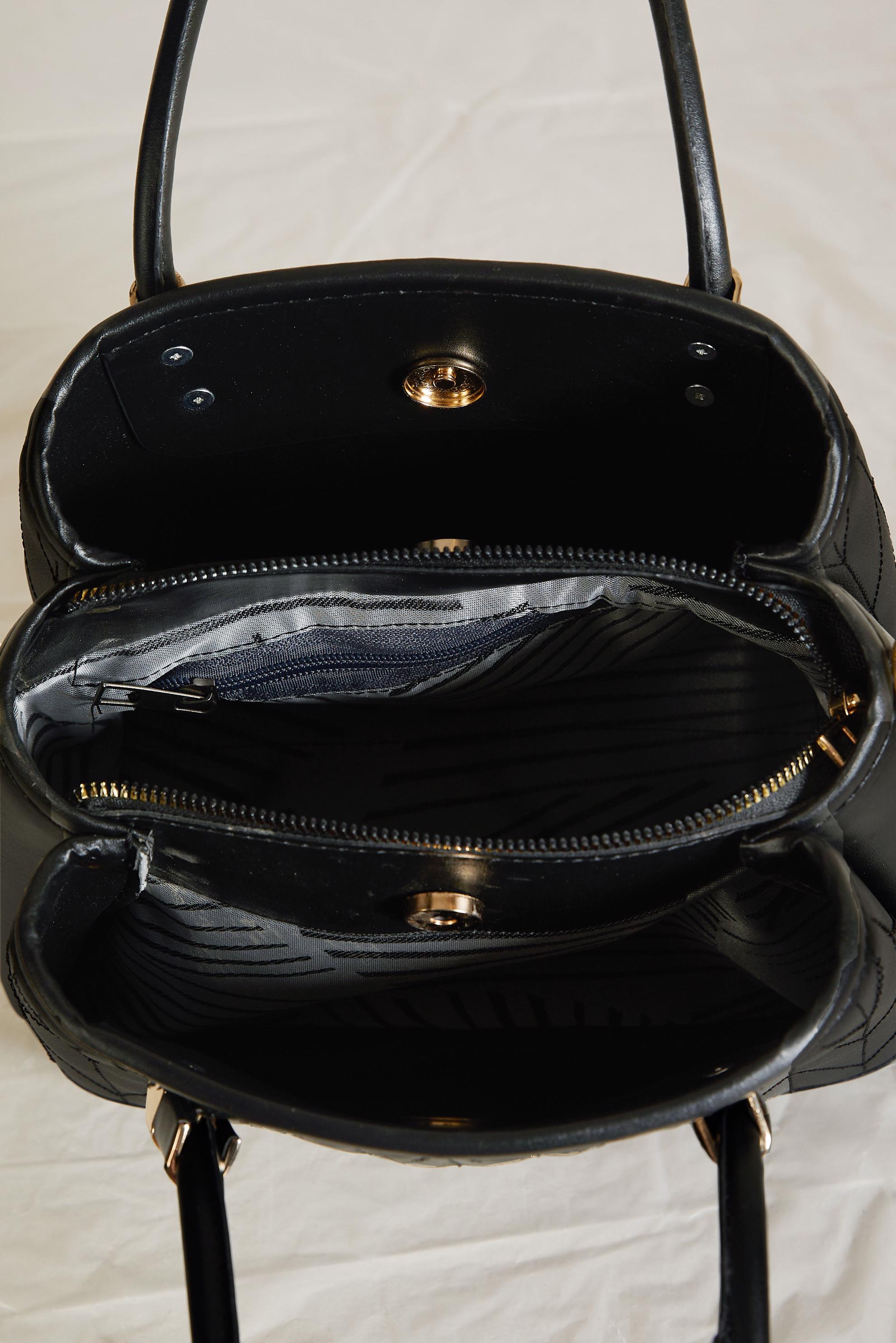 Tesettür giyim SİYAH ALVİNA DİKİŞ DETAYLI ÇANTA 2217