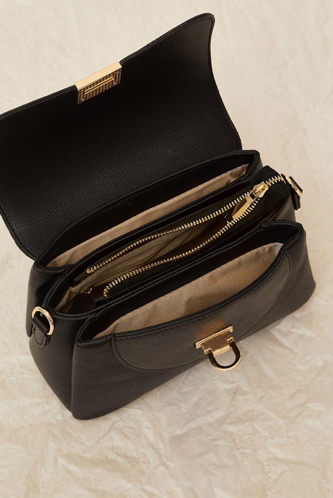 Hijab clothing BLACK ALVINA WICKER DETAILED BAG 2567 - ALVİNA