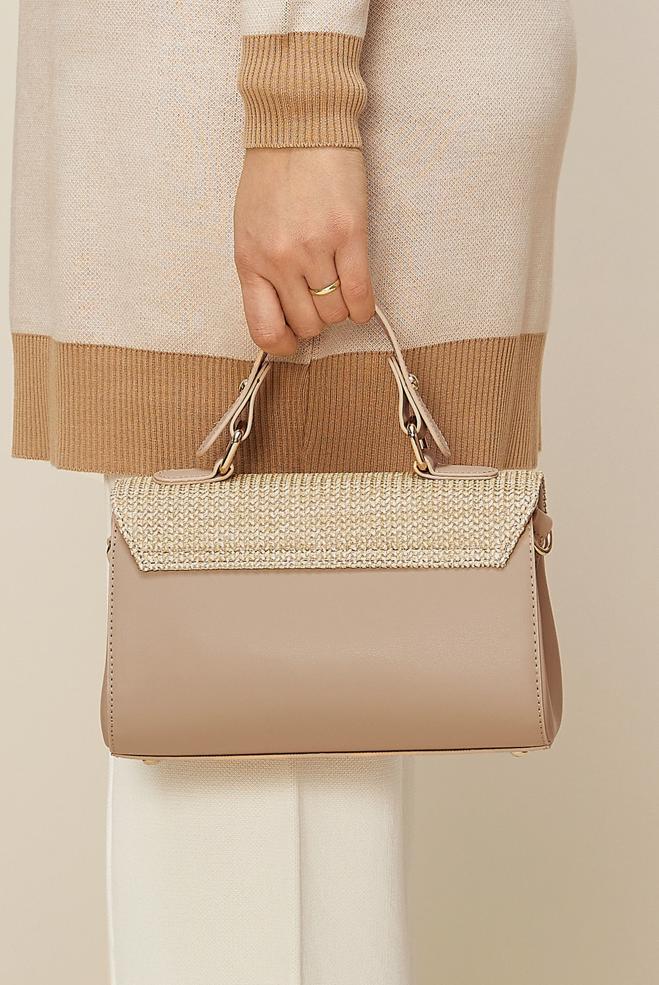 Hijab clothing MINK ALVINA WICKER DETAILED BAG 2567 - ALVİNA