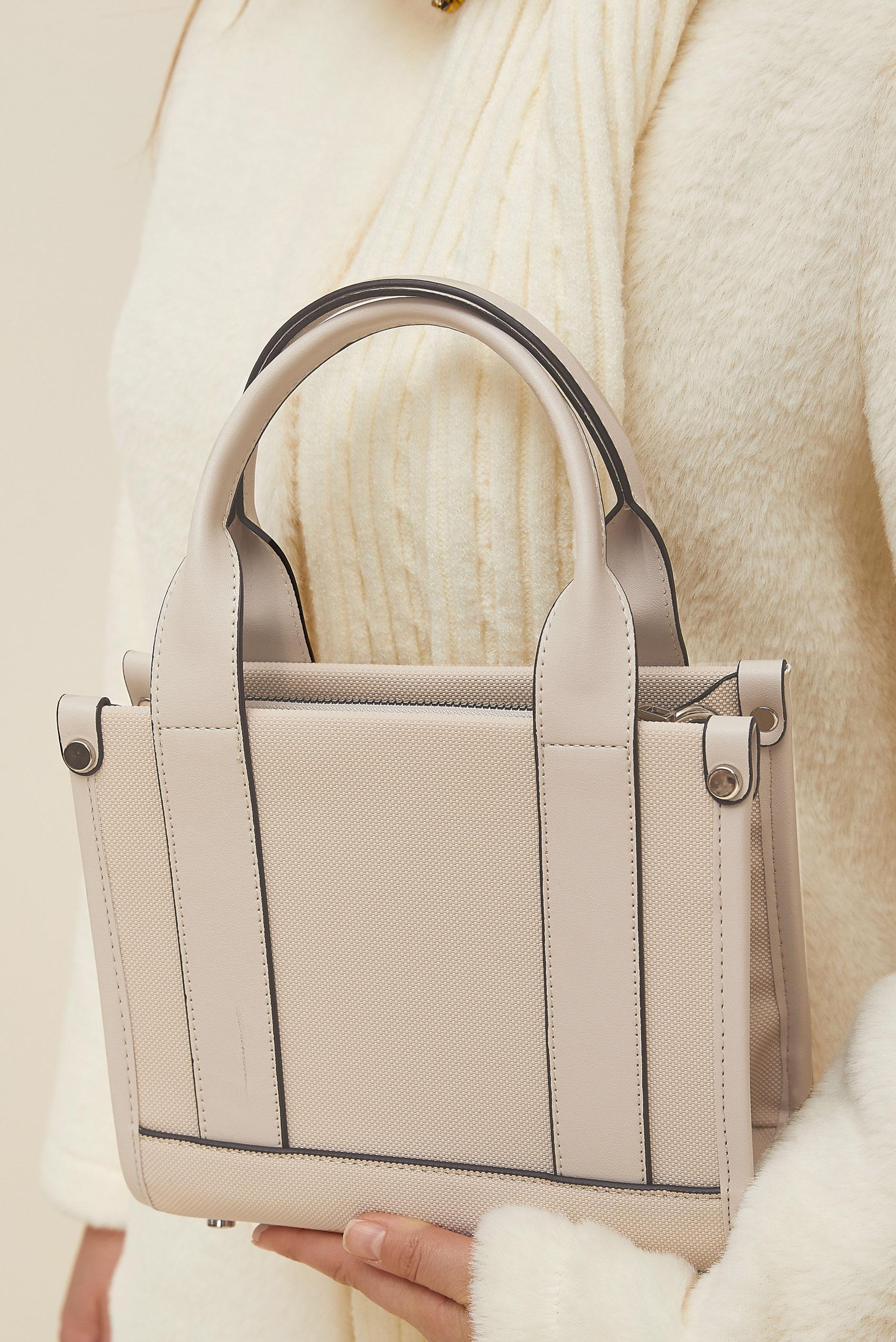 Tesettür giyim BEYAZ 6072 ALVİNA ÇANTA (DZM)