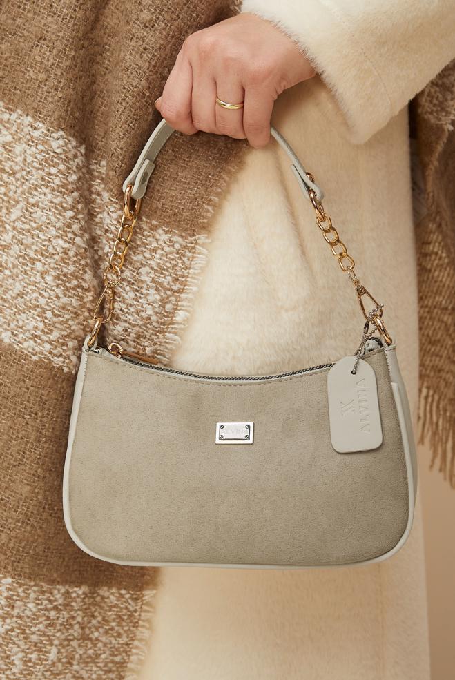 Vêtements hijab VISON ALVINA SAC BAGUETTE EN DAIM 0066 - ALVİNA