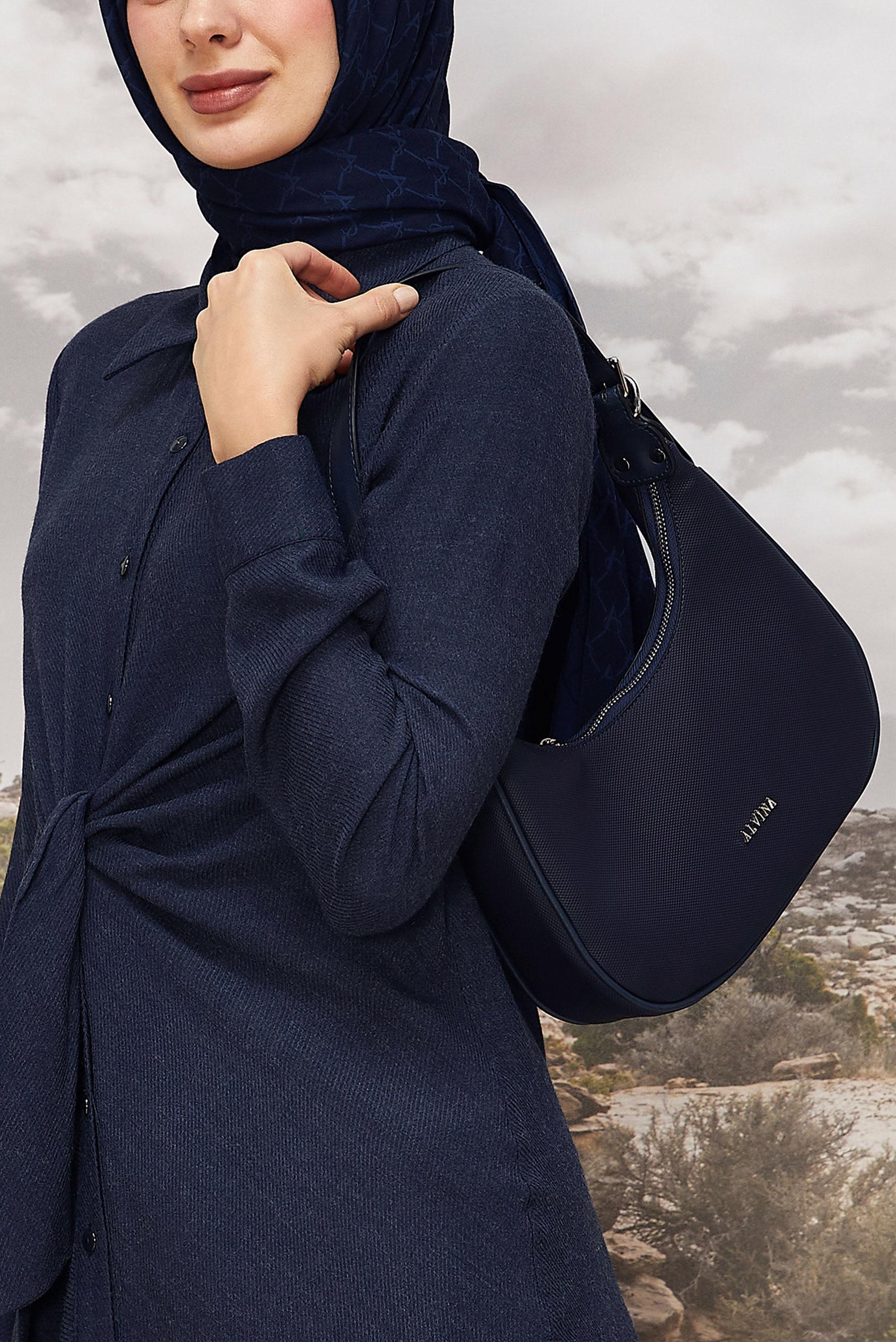 Vêtements hijab BLEU MARINE 664 ALVİNA ÇANTA (DZM)