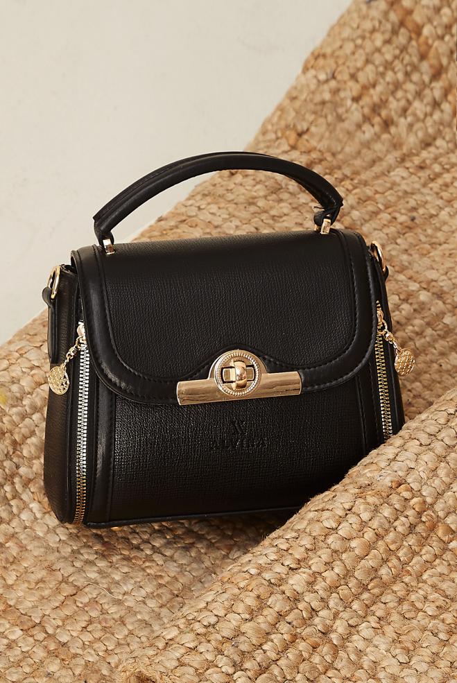 Vêtements hijab NOIR ALVINA MINI SAC ZIPPÉ 709 - ALVİNA