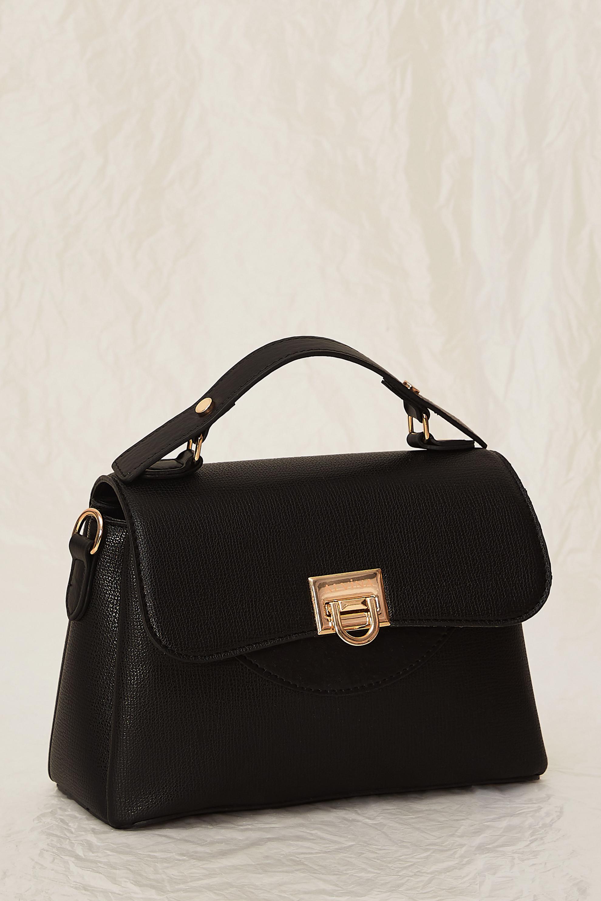 Tesettür giyim SİYAH ALVİNA KLİPSLİ ÇANTA 710