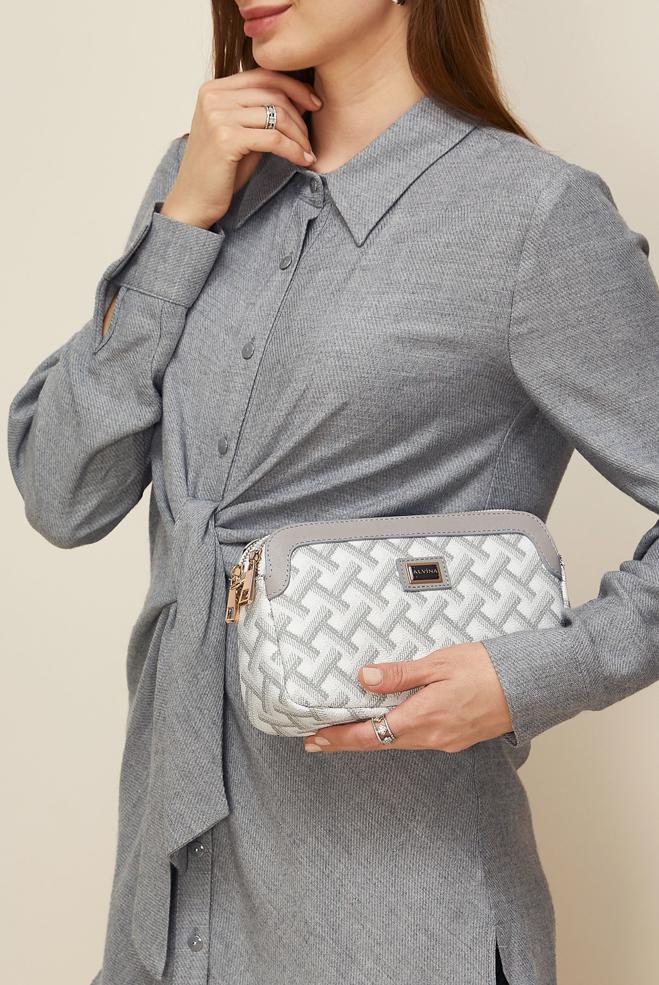 Hijab clothing GREY ALVINA PATTERNED BAG 713 - ALVİNA