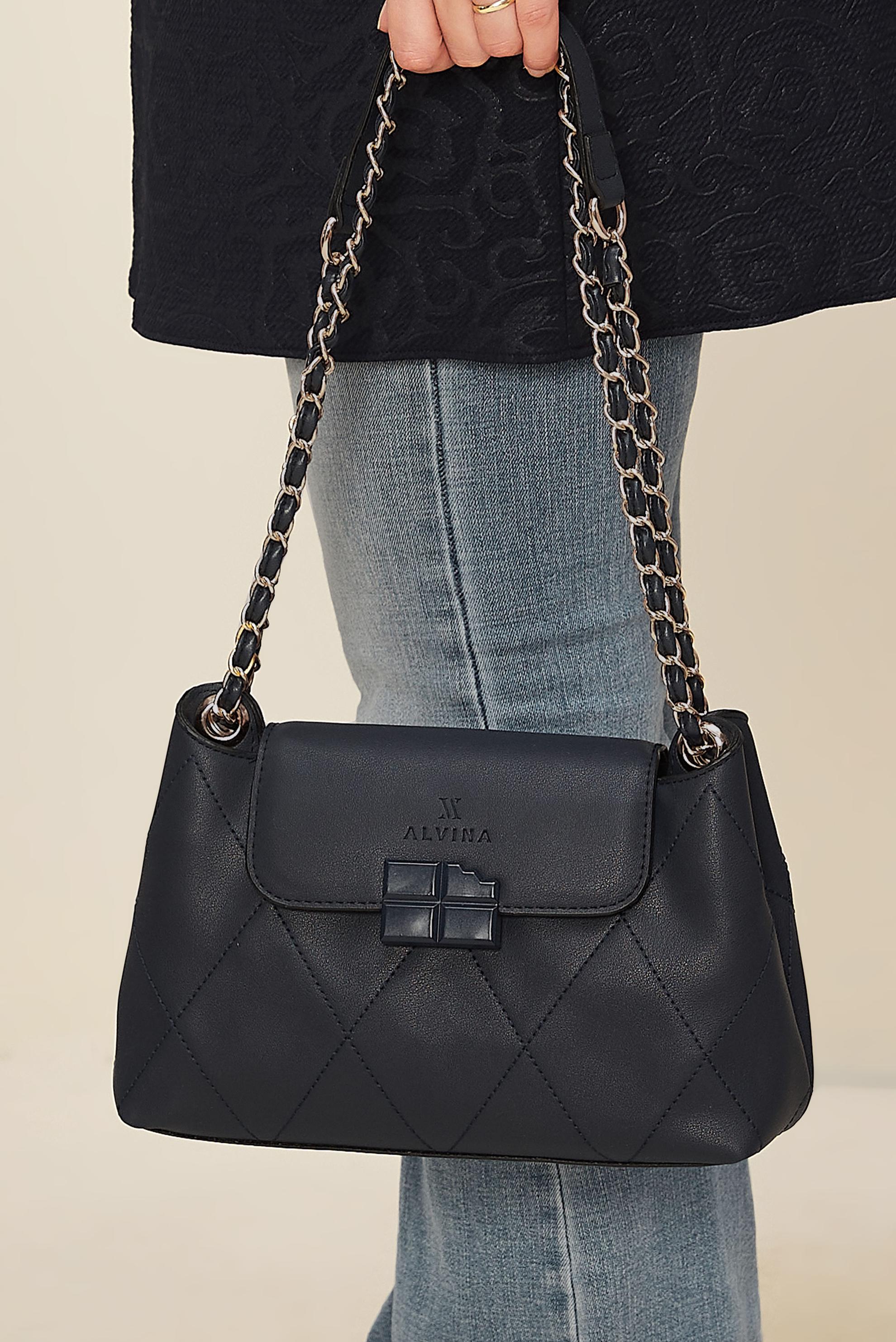 Tesettür giyim LACİVERT ALVİNA ÇANTA 718