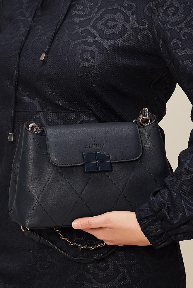 Tesettür giyim LACİVERT ALVİNA ÇANTA 718 - ALVİNA