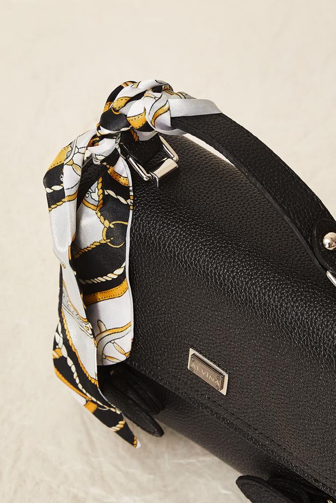 Vêtements hijab NOIR ALVINA SAC À MAIN AVEC ÉCHARPE 0719 - ALVİNA