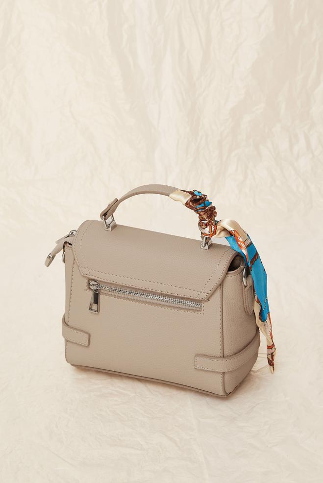 Tesettür giyim VİZON ALVİNA FULARLI ÇANTA 0719 - ALVİNA