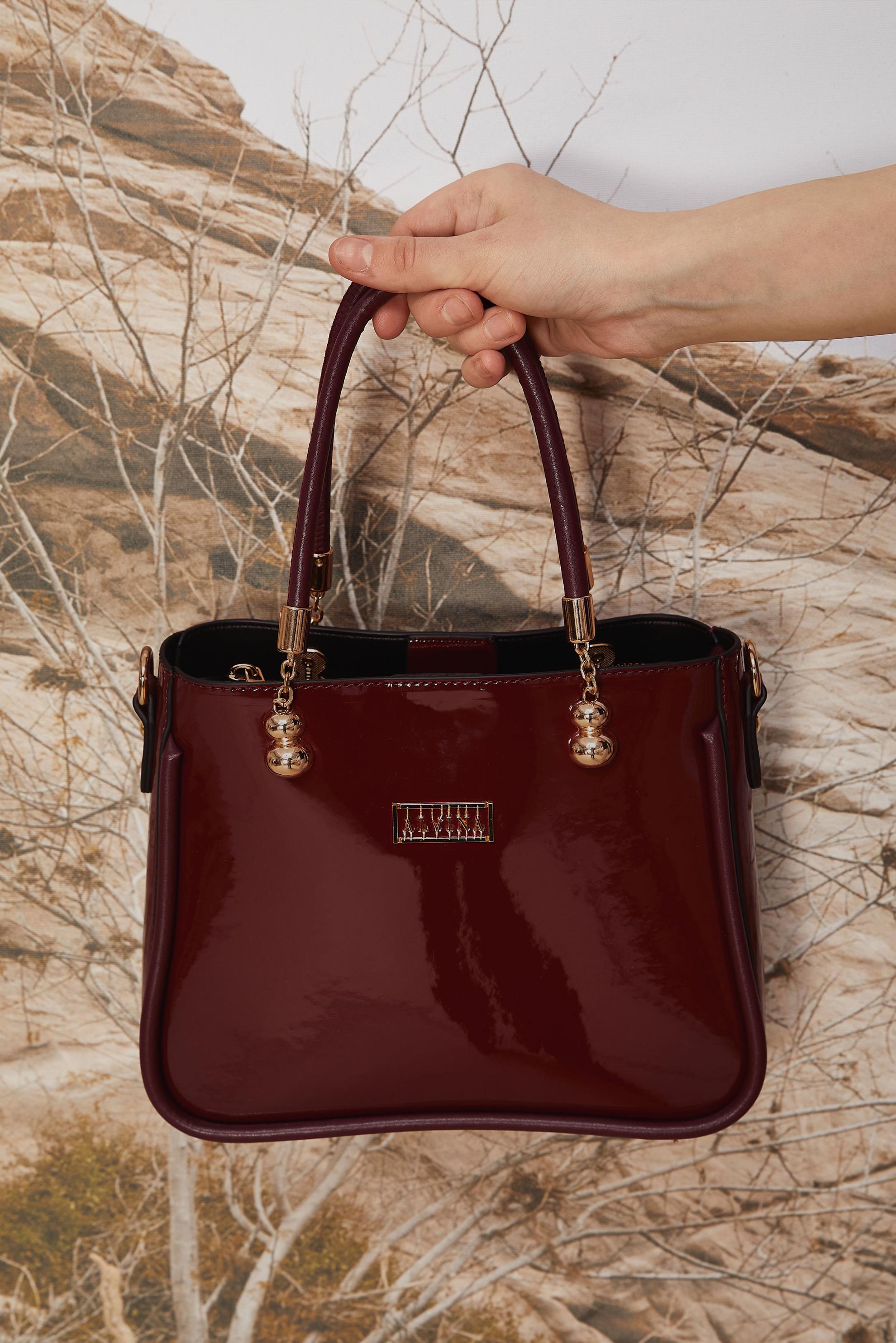 Vêtements hijab ROUGE BORDEAUX ALVINA SAC EN SIMILICUIR 812