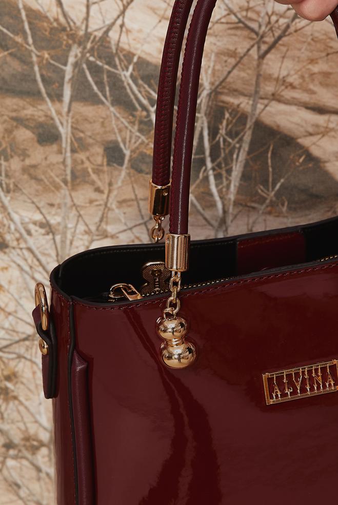 Vêtements hijab ROUGE BORDEAUX ALVINA SAC EN SIMILICUIR 812 - ALVİNA