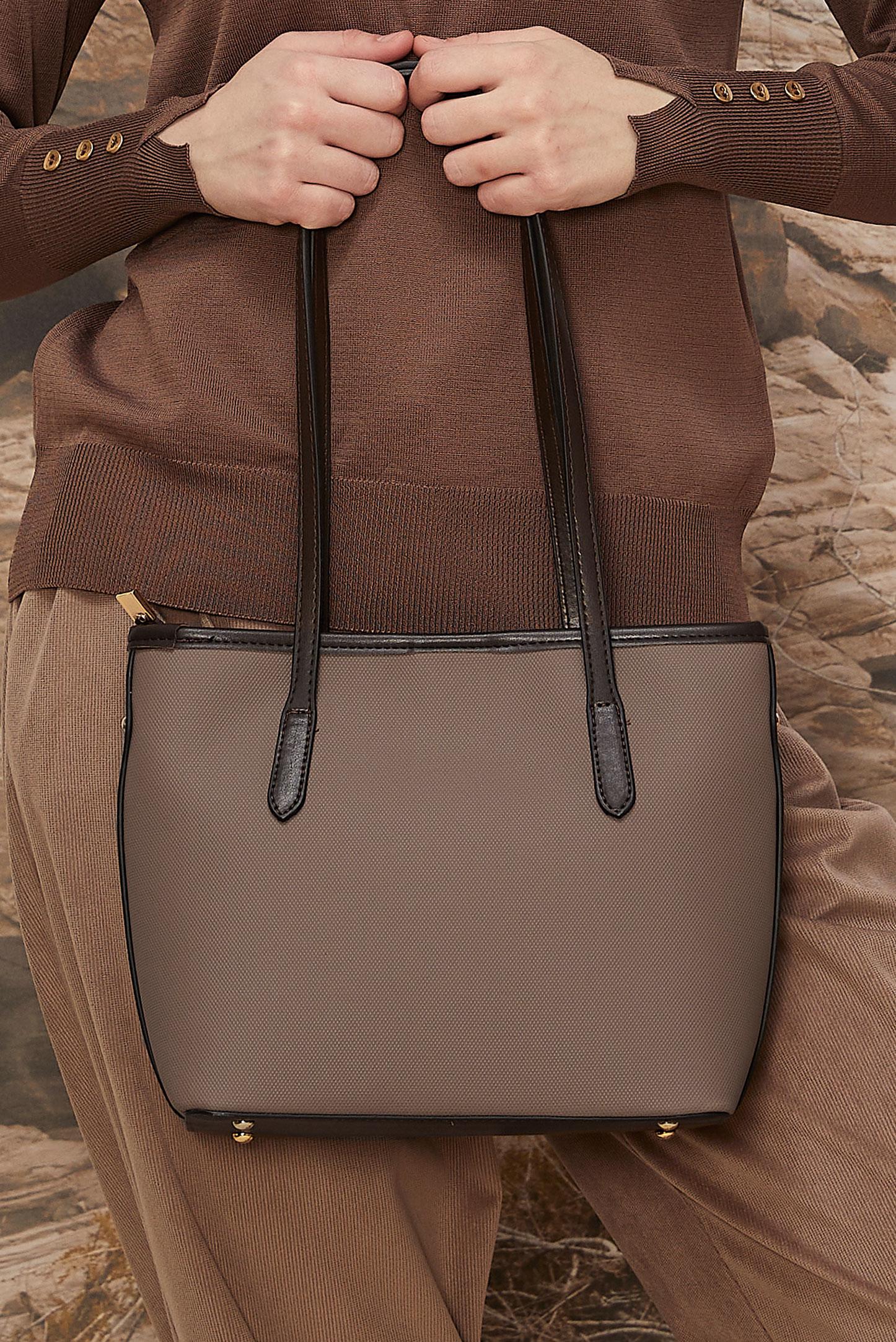 Vêtements hijab BRUN ALVINA SAC FOURRE-TOUT EN SIMILICUIR 824