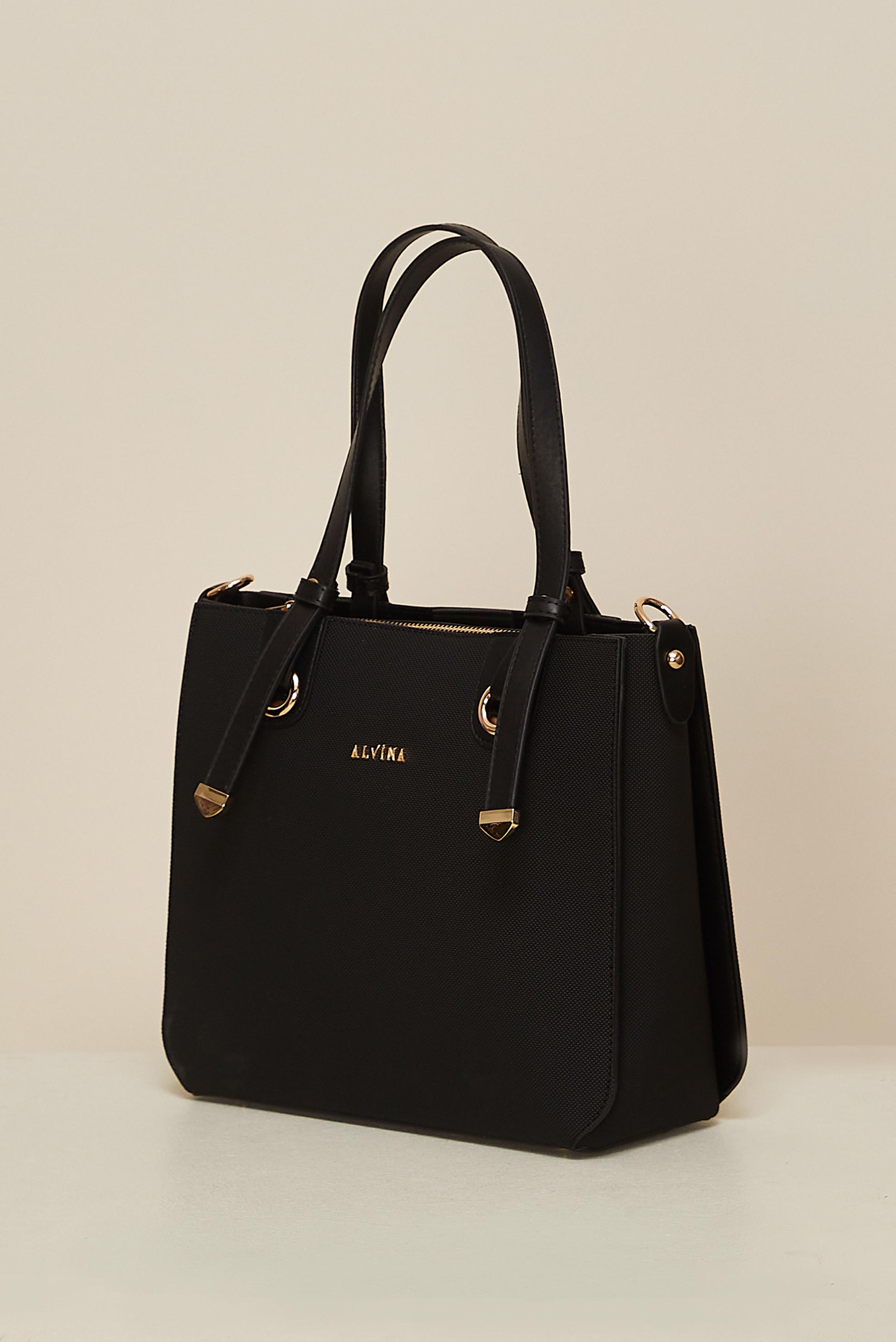 Tesettür giyim SİYAH ALVİNA SUNİ DERİ OMUZ ÇANTASI 840