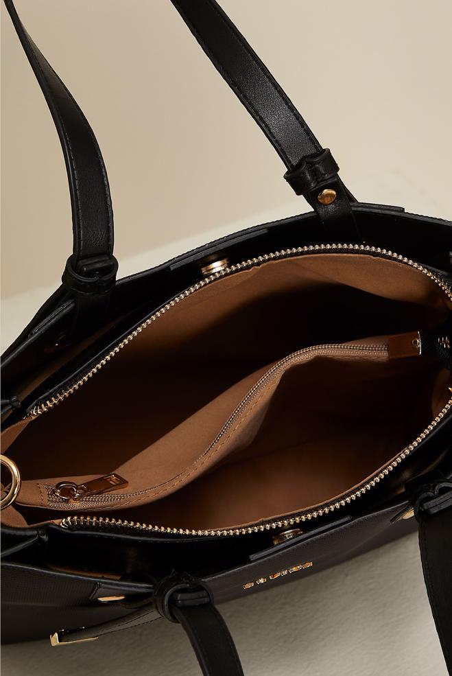 Tesettür giyim SİYAH ALVİNA SUNİ DERİ OMUZ ÇANTASI 840 - ALVİNA