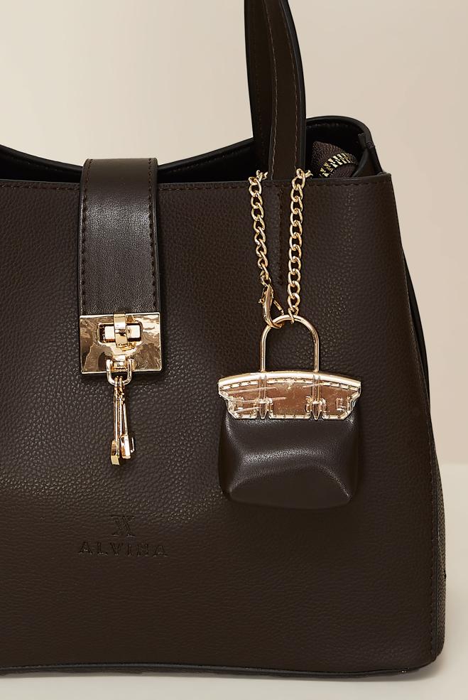 Hijab clothing BROWN ALVINA CHARM DETAILED BAG 900 - ALVİNA