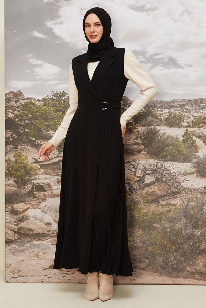 Tesettür giyim SİYAH 45942 VİRONA JİLE 38-46 TEK 42 - ALVİNA