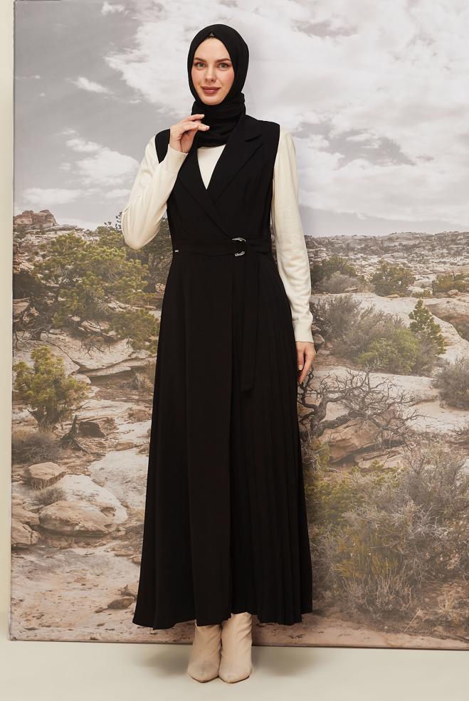 Tesettür giyim SİYAH 45942 VİRONA JİLE 38-46 TEK 42 - ALVİNA