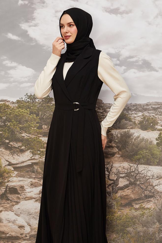 Tesettür giyim SİYAH 45942 VİRONA JİLE 38-46 TEK 42 - ALVİNA