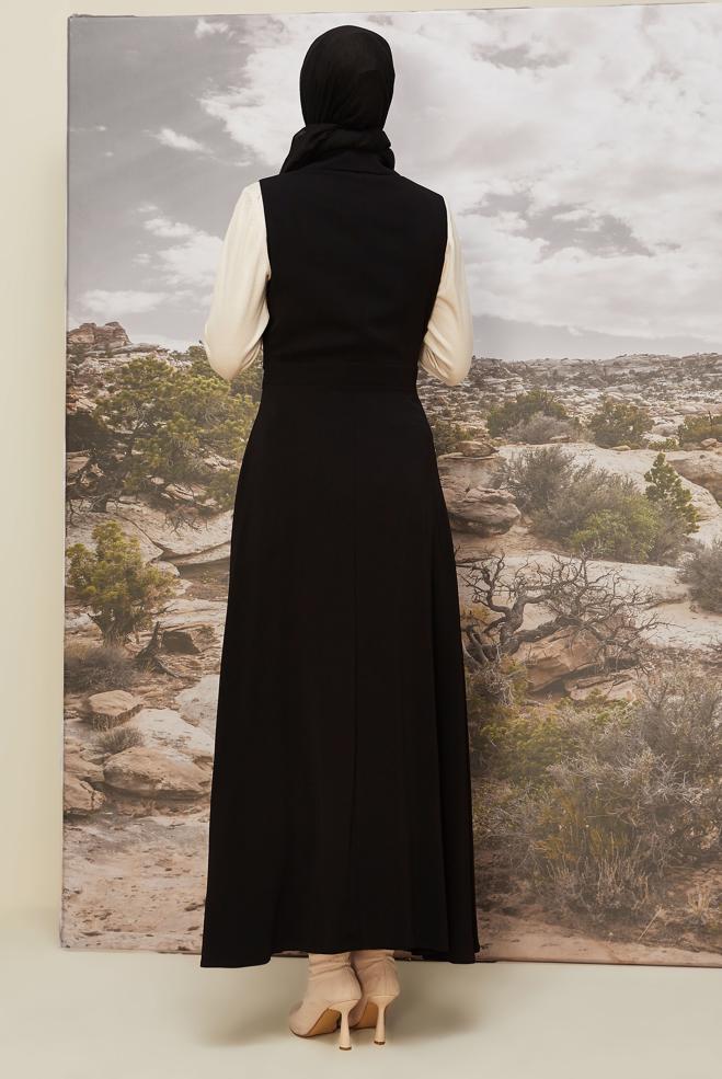 Tesettür giyim SİYAH 45942 VİRONA JİLE 38-46 TEK 42 - ALVİNA