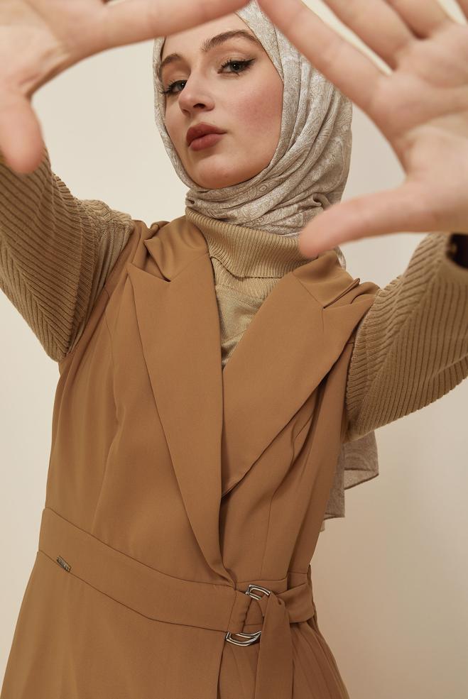 Tesettür giyim SARI 45942 VİRONA JİLE 38-46 TEK 42 - ALVİNA