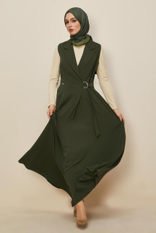 Tesettür giyim HAKİ 45942 VİRONA JİLE 38-46 TEK 42 - ALVİNA