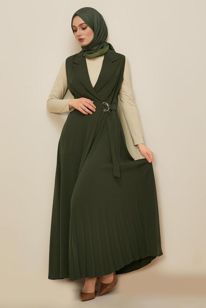 Tesettür giyim HAKİ 45942 VİRONA JİLE 38-46 TEK 42 - ALVİNA