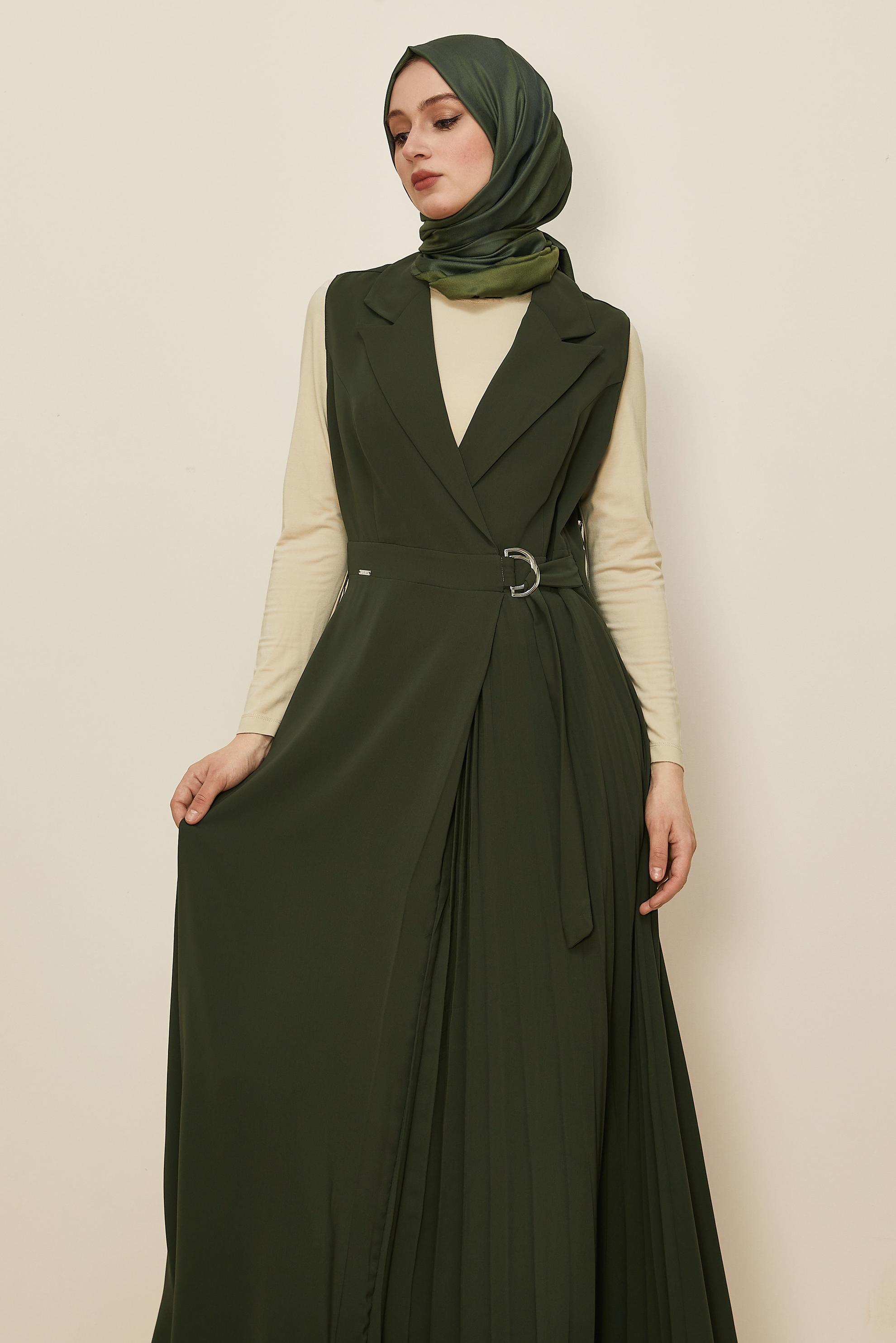 Tesettür giyim HAKİ 45942 VİRONA JİLE 38-46 TEK 42