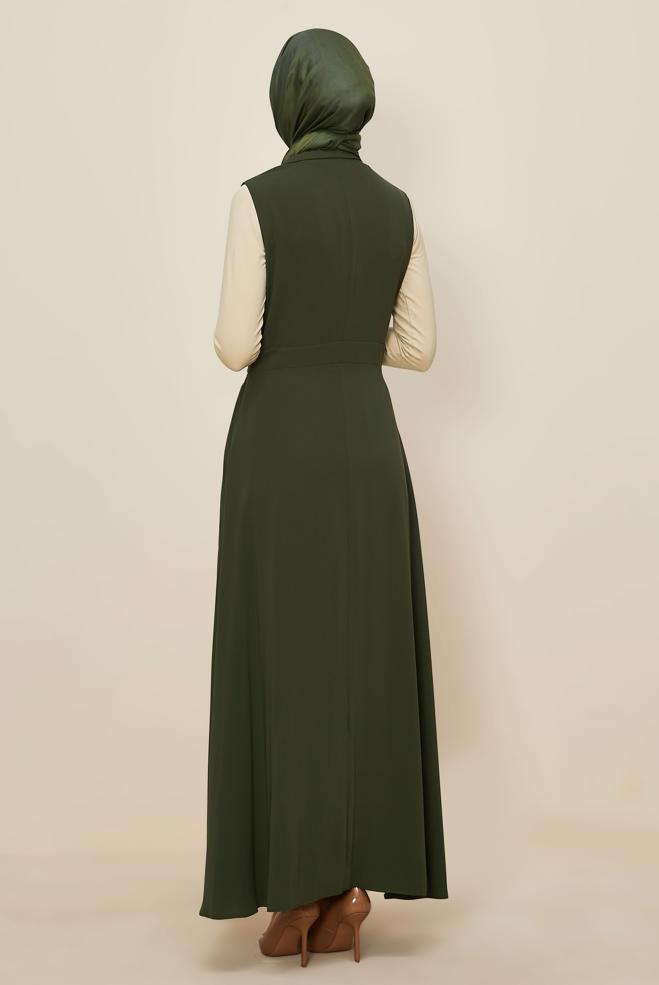 Tesettür giyim HAKİ 45942 VİRONA JİLE 38-46 TEK 42 - ALVİNA