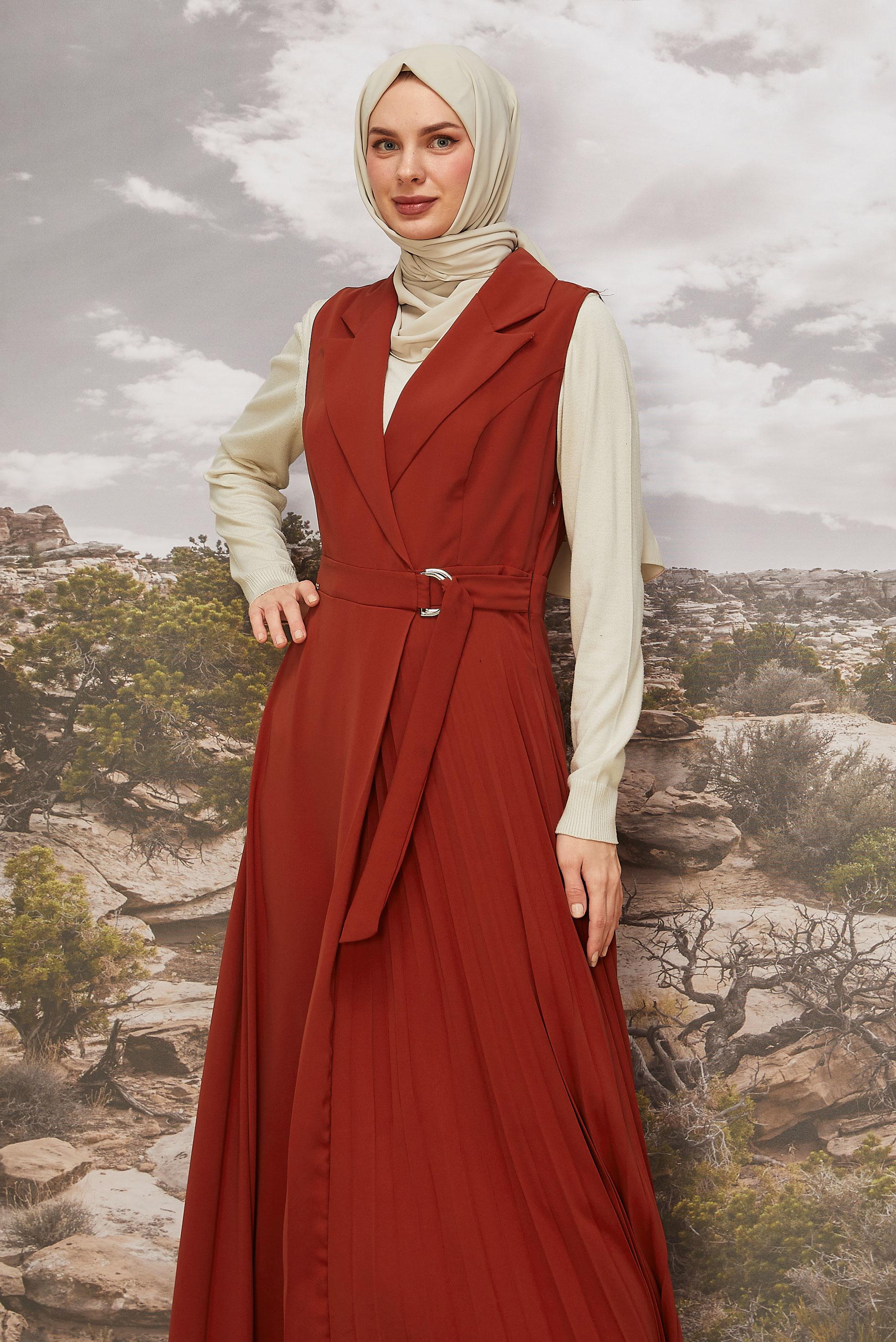 Tesettür giyim TURUNCU 45942 VİRONA JİLE 38-46 TEK 42