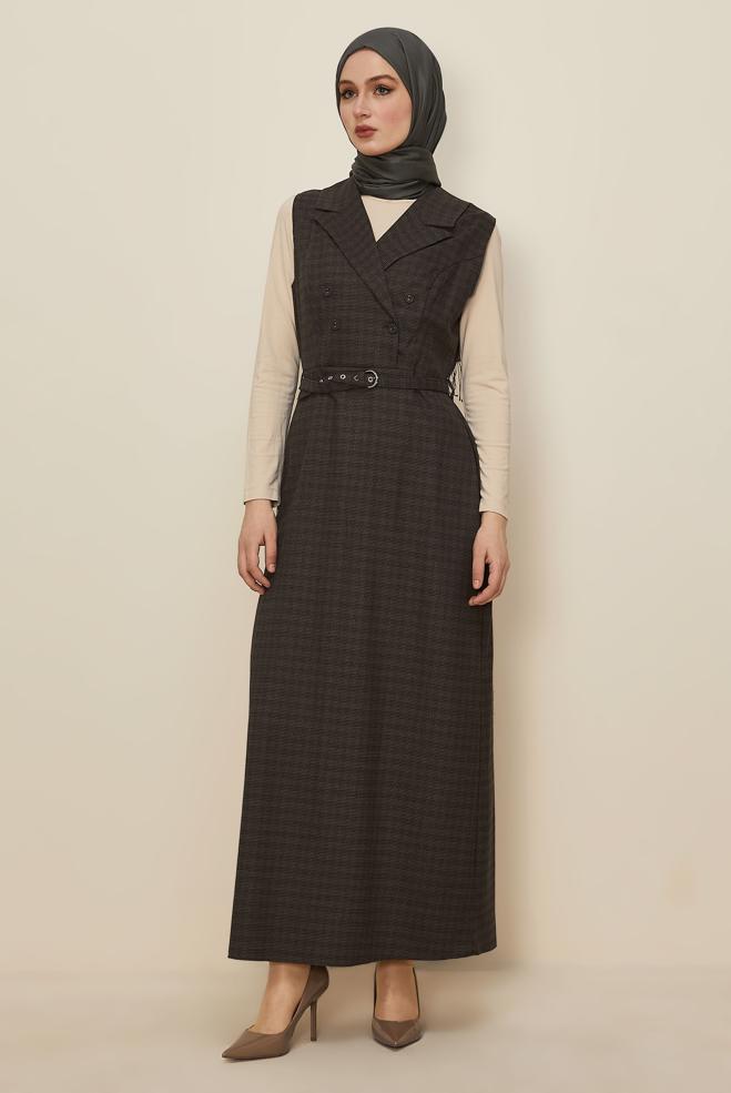 Tesettür giyim KAHVE 45954 NEW SANTİAGO JİLE 38-44 TEK 40 - ALVİNA