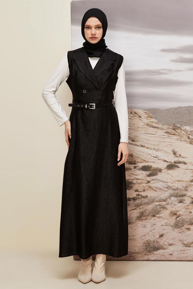 Tesettür giyim SİYAH 45956 NEW VALERİA JİLE 38-44 - ALVİNA