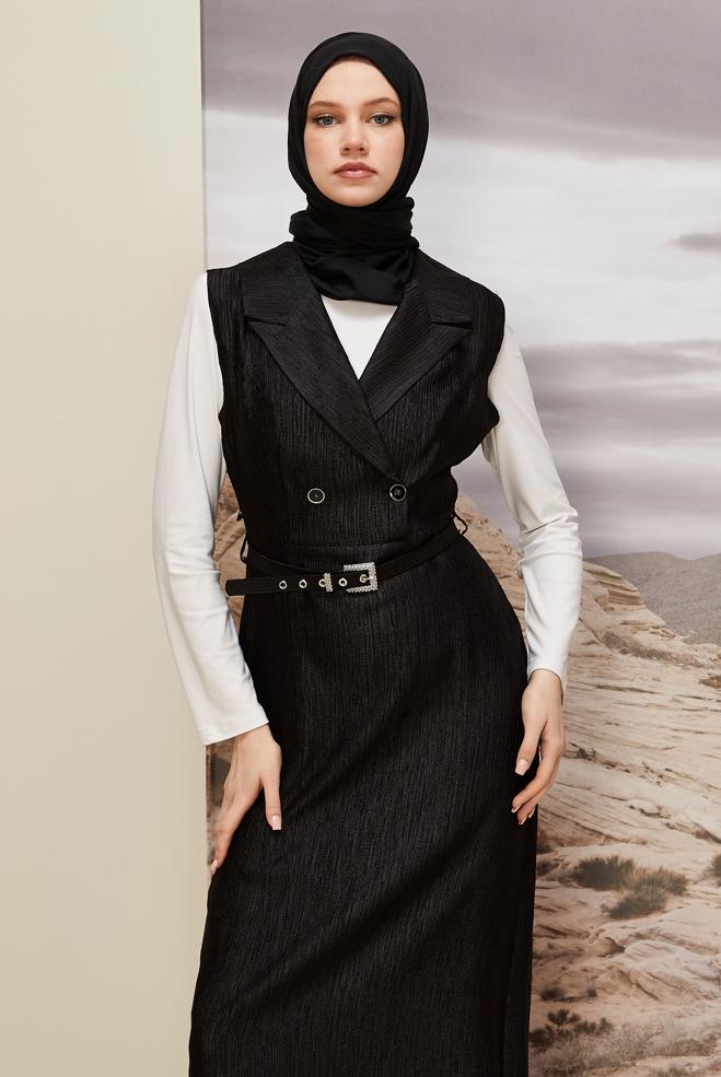 Tesettür giyim SİYAH 45956 NEW VALERİA JİLE 38-44 - ALVİNA