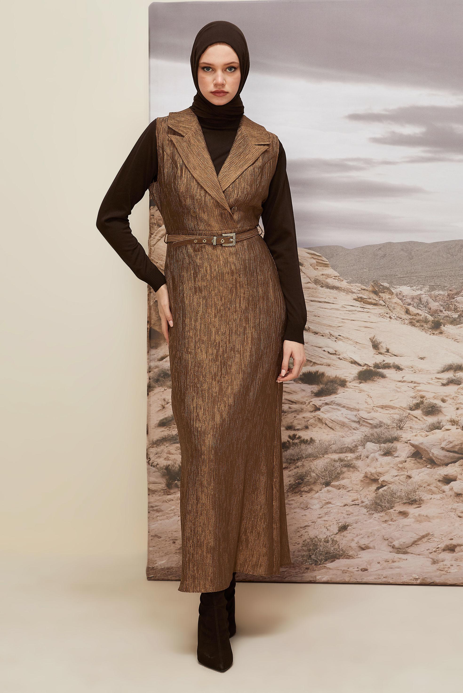 Hijab clothing BROWN 45956 NEW VALERİA JİLE 38-44
