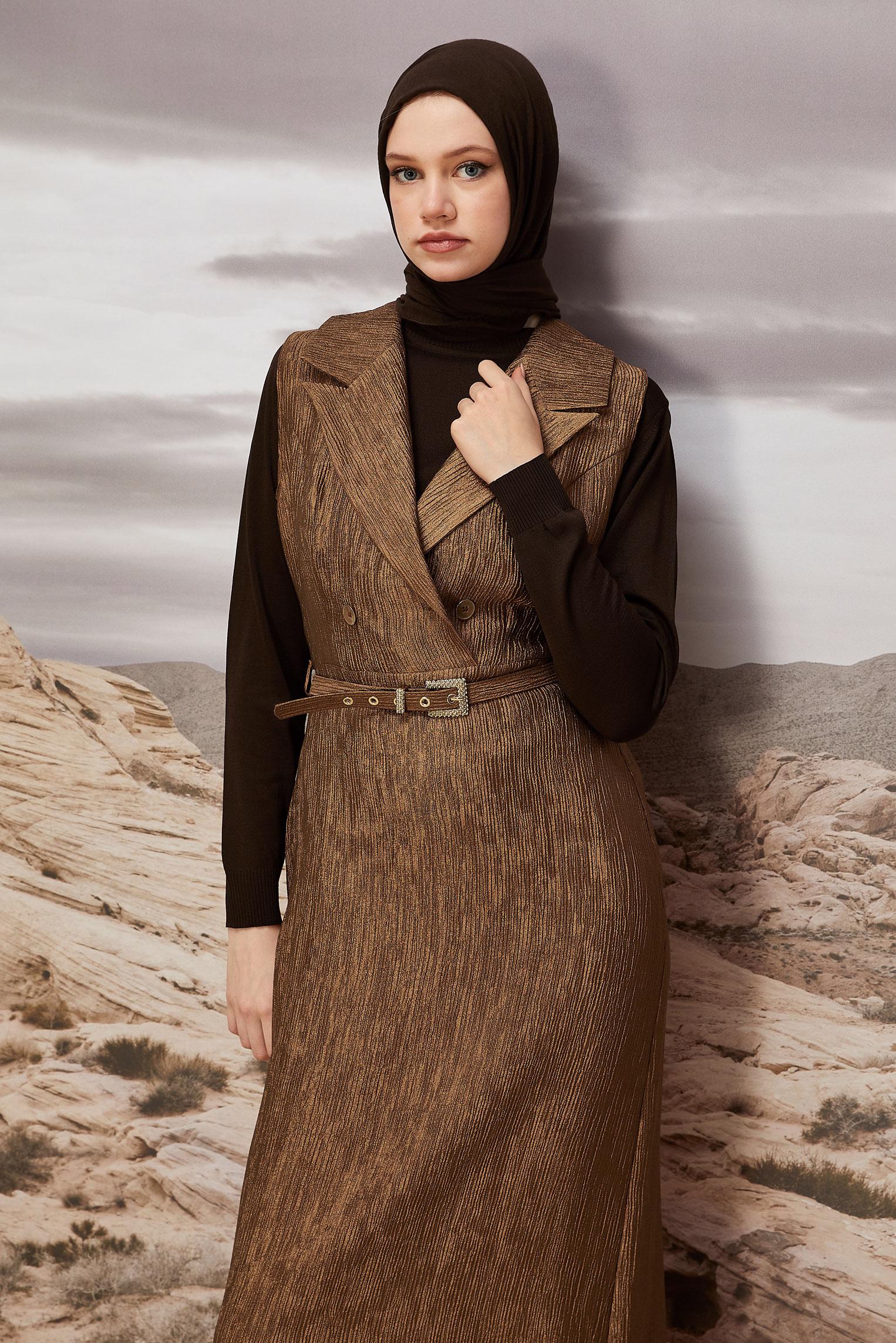 Hijab clothing BROWN 45956 NEW VALERİA JİLE 38-44