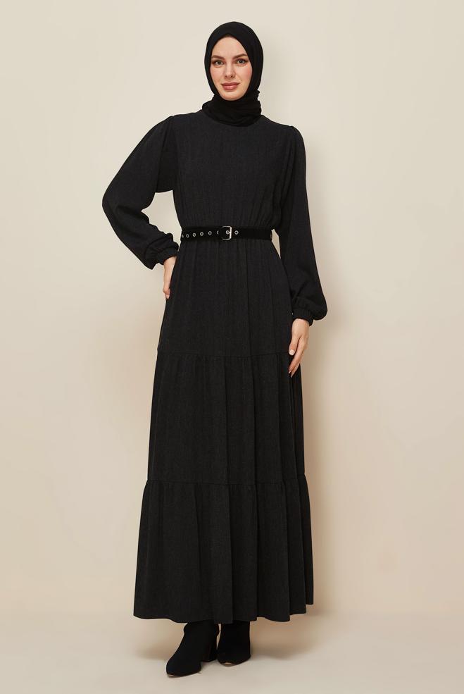 Tesettür giyim SİYAH 46014 ARENDAL 70038 ELBİSE 38-44 TEK 40 - ALVİNA